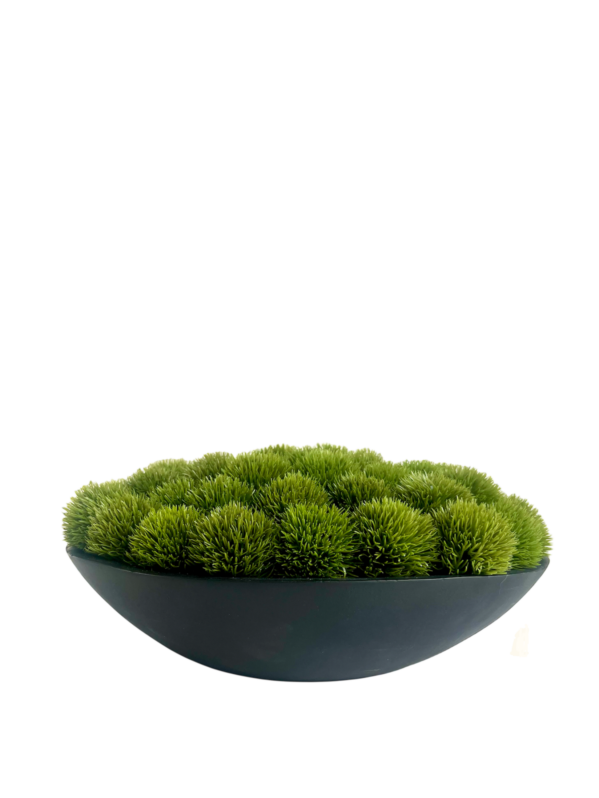 Artificial dianthus set in a black mango wood planter 