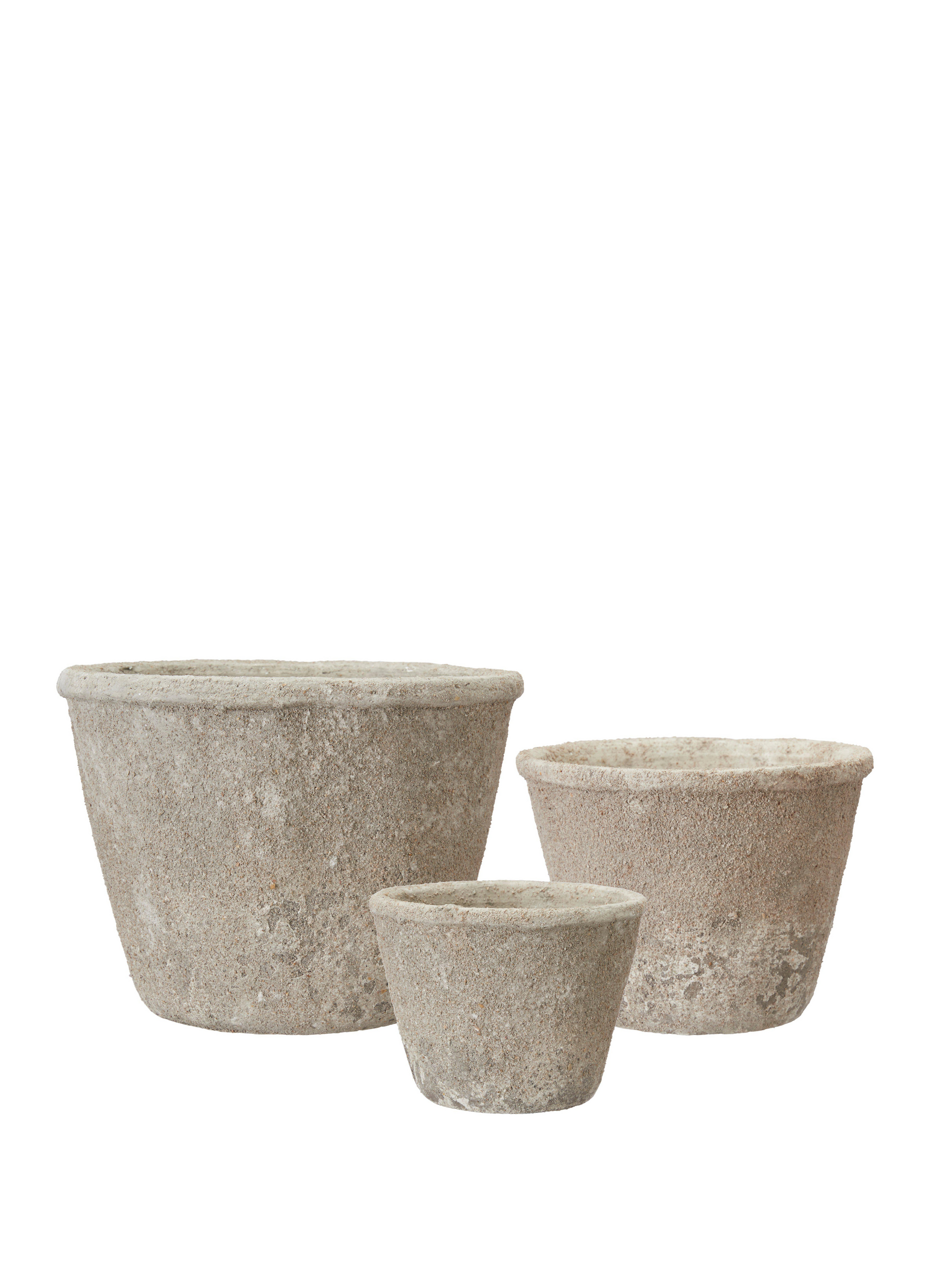 Liria concrete pot in small, medium and large.